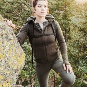 TRIPLE AUGHT DESIGN Artemis Brown Merino Wool Hoodie